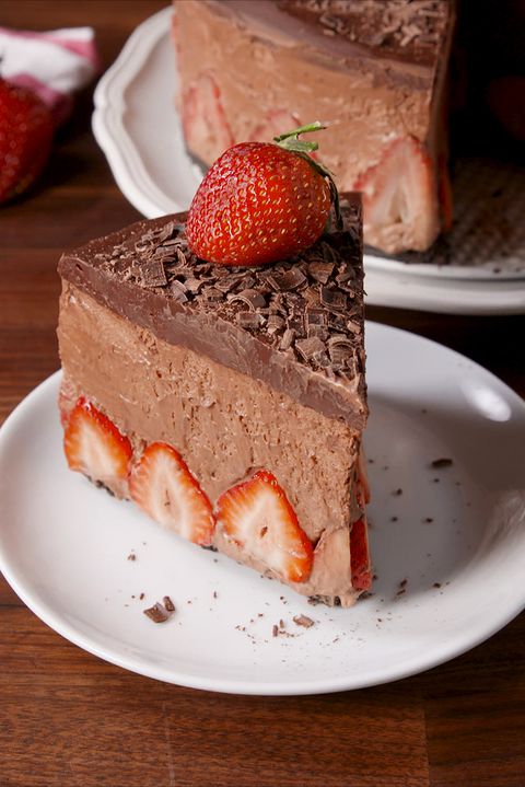 Jordbær Chocolate Mousse Cake