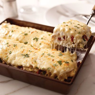 cremoso white chicken and artichoke lasagna