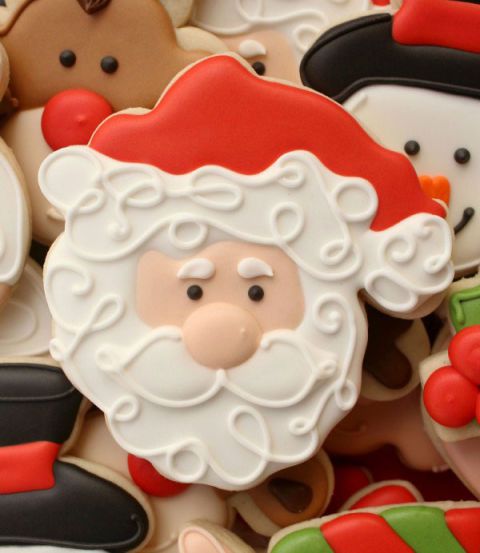 versierd Santa Cookies