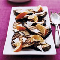 grillet Eggplant with Feta and Fresh Mint