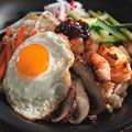 Bibimbap with Grilled Shrimp & Mushrooms