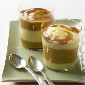 Pumpkin pudding parfaits for holiday dessert