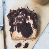 triplu chocolate vanilla swirl crumb cake