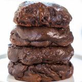 triplu chocolate brownie batter cookies