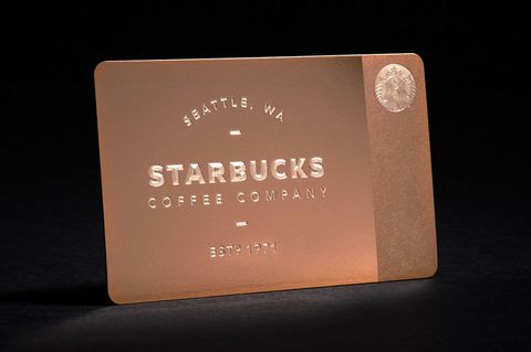 Rose Gold Starbucks Card