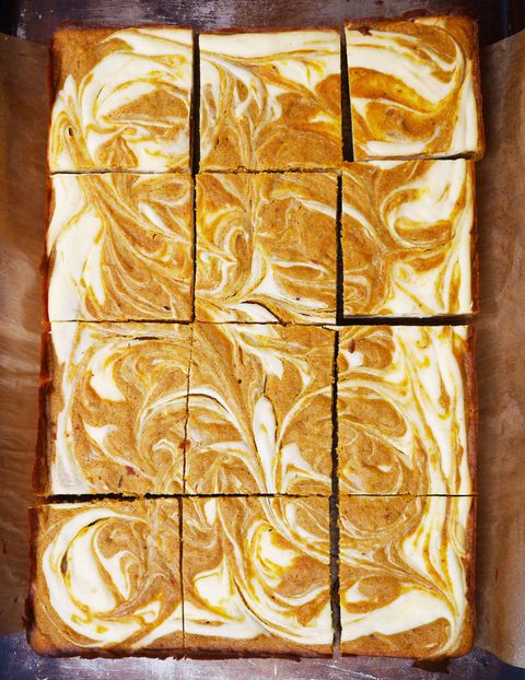 Gresskar Spice Blondies with Cheesecake Swirl Recipe