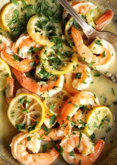 Cytrynowy Shrimp with Garlicky Rice Recipe