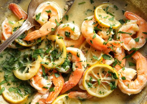 Sitron Shrimp with Garlicky Rice Recipe