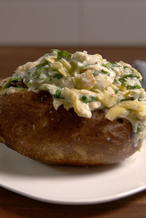 Spanac and Artichoke Baked Potatoes horizontal