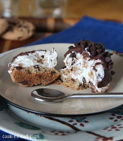 Chocolate Chip Cookie Mousse Bomb