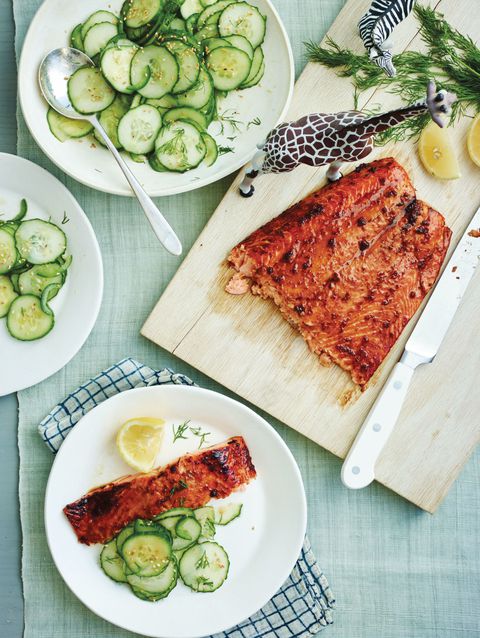 Gember Salmon with Sesame Cucumbers Vertical