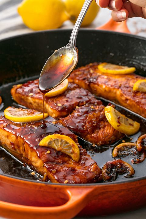 Honning Garlic Glazed Salmon Vertical
