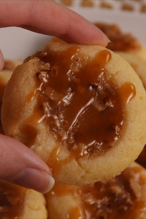 Pecan Pie Thumbprint Cookies Vertical