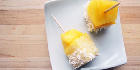 Delicioso - Booze-Infused Fruit - Pina Colada Kabobs to Try
