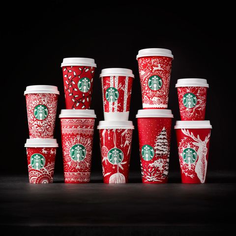 Starbucks red holiday cups 2016